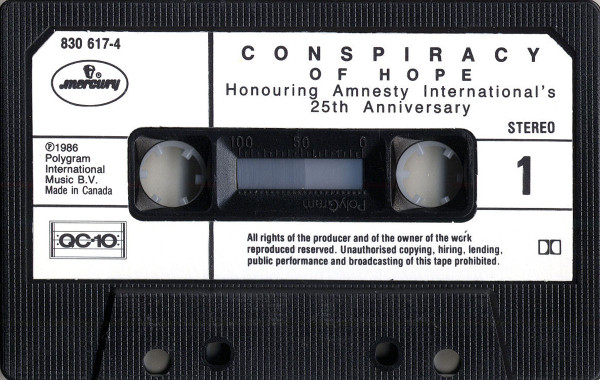 Various - Conspiracy Of Hope (Honouring Amnesty International's 25th Anniversary) | Mercury (830 617-4) - 3