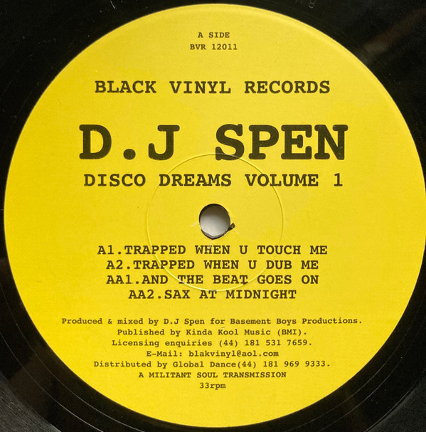 D.J Spen - Disco Dreams Volume 1 | Black Vinyl Records (BVR 12011) - main D.J Spen - Disco Dreams Volume 1 | Black Vinyl Records (BVR 12011) - main