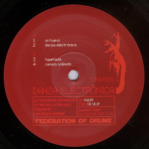 Toni Rios - Danza Electronica | Federation Of Drums (FOD 18.18 LP) - 3