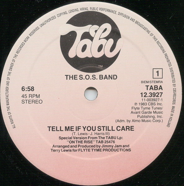 The S.O.S. Band - Tell Me If You Still Care | Tabu Records (TABA 12-3927) - 3 The S.O.S. Band - Tell Me If You Still Care | Tabu Records (TABA 12-3927) - 3