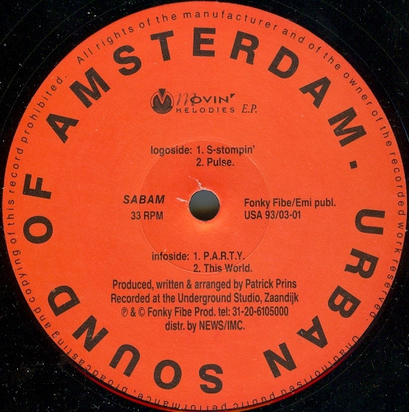 Movin' Melodies - Movin' Melodies E.P. | Urban Sound Of Amsterdam (USA 93/03-01) - main Movin' Melodies - Movin' Melodies E.P. | Urban Sound Of Amsterdam (USA 93/03-01) - main