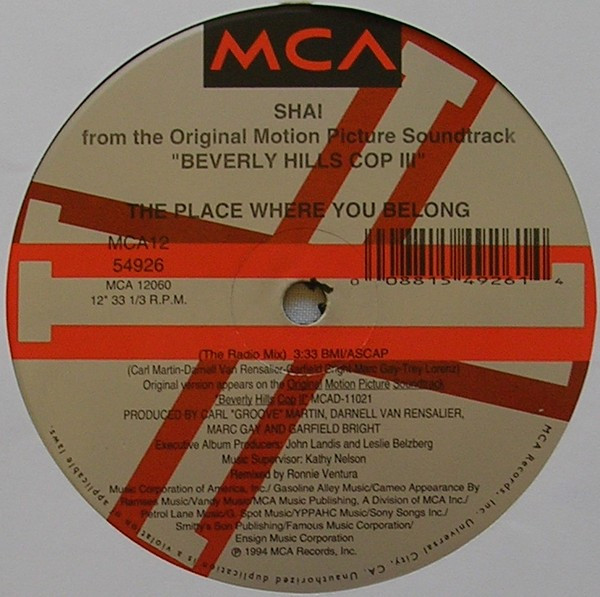 Shai - The Place Where You Belong | MCA Records (MCA12-54926) - 2