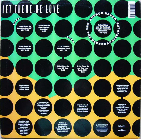 Arthur Baker And The Backbeat Disciples Featuring Leee John & Tata Vega - Let There Be Love | RCA (07863 62035-1) - 2 Arthur Baker And The Backbeat Disciples Featuring Leee John & Tata Vega - Let There Be Love | RCA (07863 62035-1) - 2