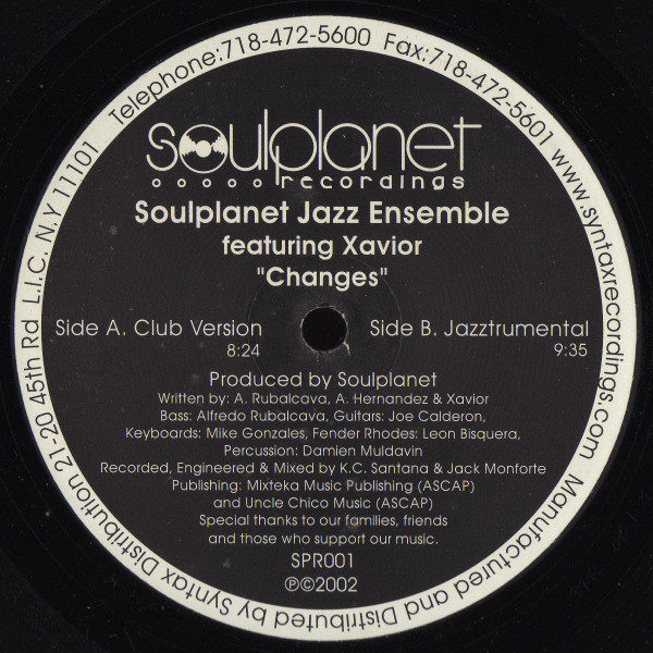 Soulplanet Jazz Ensemble Featuring Xavior - Changes | Soulplanet Recordings (SPR001) - main
