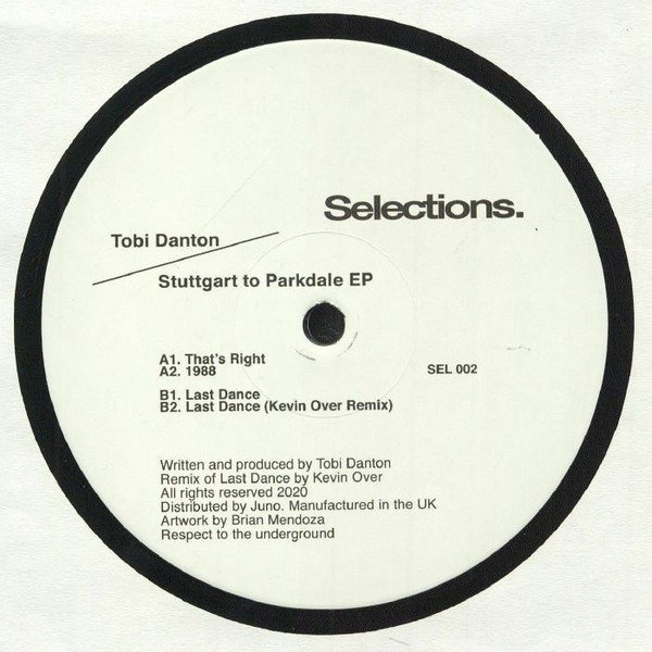 Tobi Danton - Stuttgart to Parkdale EP | Selections. (SEL 002) - main