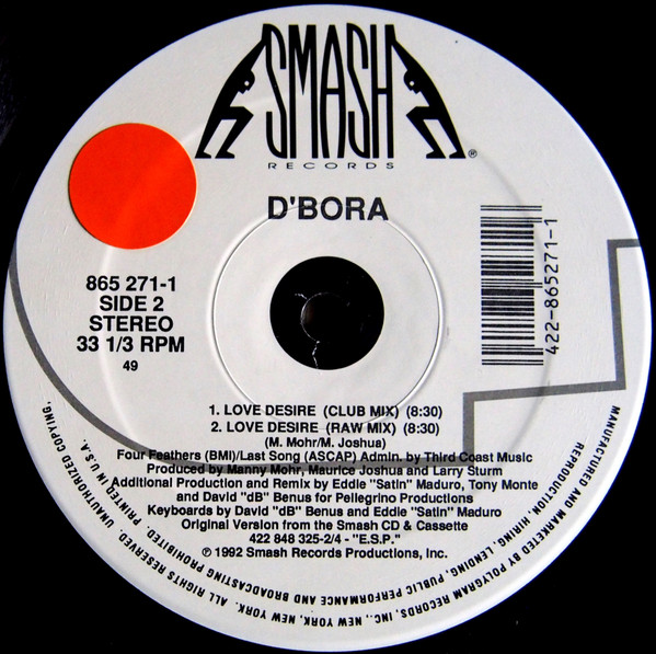 D'Bora - Love Desire | Smash Records (865 271-1) - 3 D'Bora - Love Desire | Smash Records (865 271-1) - 3