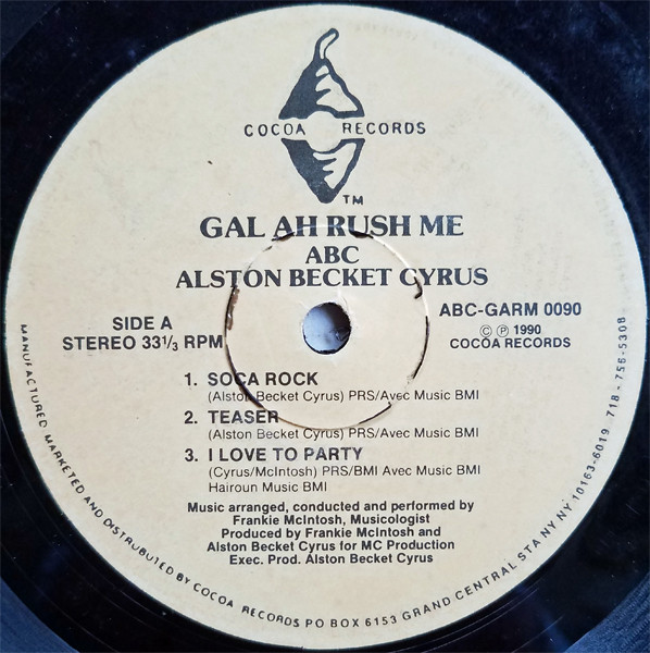 Alston Becket Cyrus - Gal Ah Rush Me | Cocoa Records (ABC-GARM 0090) - 3 Alston Becket Cyrus - Gal Ah Rush Me | Cocoa Records (ABC-GARM 0090) - 3