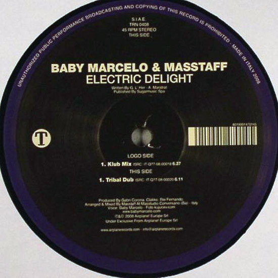 Baby Marcelo & Masstaff - Electric Delight | Train! Records (TRN 0408)