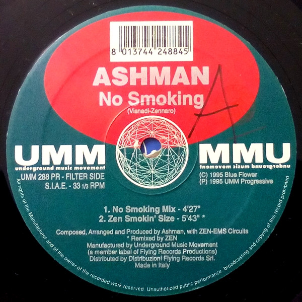 Ashman - No Smoking | UMM (UMM 288 PR) - 3