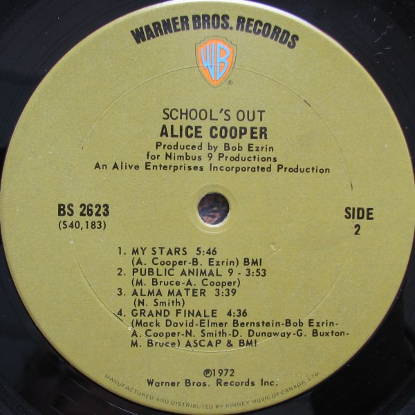 Alice Cooper - School's Out | Warner Bros. Records (BS 2623) - 4