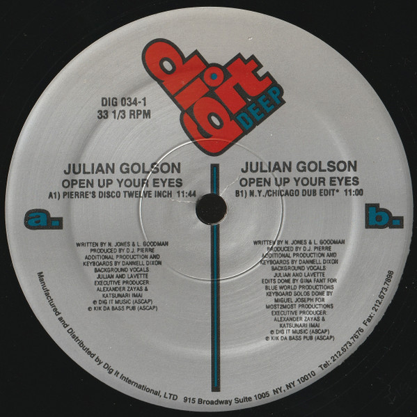 Julian Golson - Open Up Your Eyes | Dig It Deep (DIG-034) - 2