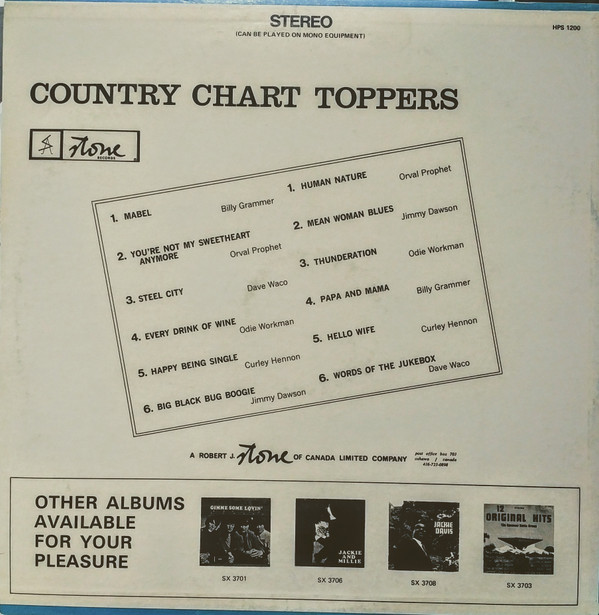 Various - Country Chart Toppers | Caledon Records (HP - 1200) - 2 Various - Country Chart Toppers | Caledon Records (HP - 1200) - 2