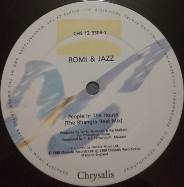 Romi & Jazz - People In The House (The Bhangra Beat Mix) | Chrysalis (CHS 12 3304-1) - 3