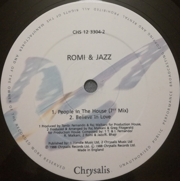 Romi & Jazz - People In The House (The Bhangra Beat Mix) | Chrysalis (CHS 12 3304-1) - 4