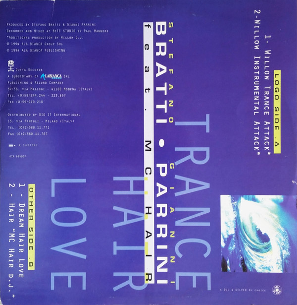 Stefano Bratti & Gianni Parrini Feat. MC Hair - Trance Hair Love | Outta Records (OTA 694007) - 2 Stefano Bratti & Gianni Parrini Feat. MC Hair - Trance Hair Love | Outta Records (OTA 694007) - 2