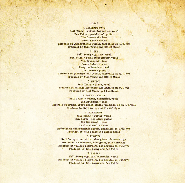 Neil Young - Homegrown [Vinyl] | Reprise Records (093624893639) - 5