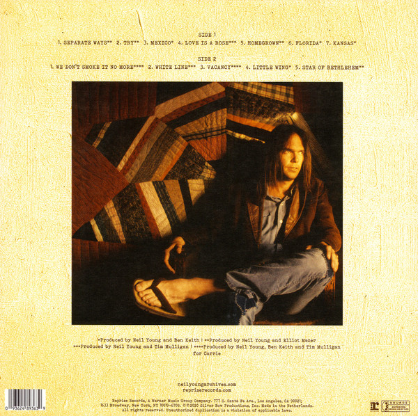 Neil Young - Homegrown [Vinyl] | Reprise Records (093624893639) - 2