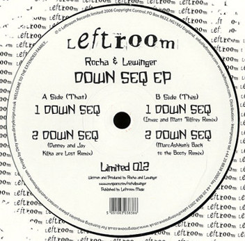 Rocha & Lewinger - Down Seq EP | Leftroom Limited (Limited 012) - main Rocha & Lewinger - Down Seq EP | Leftroom Limited (Limited 012) - main