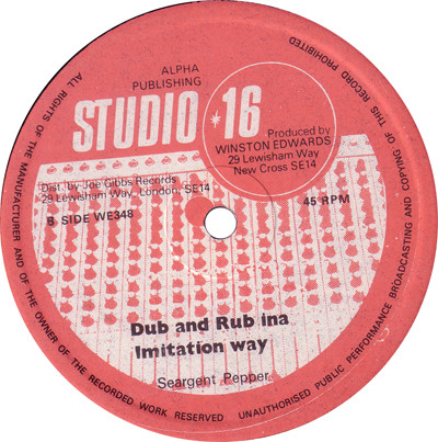 Mellow Rose / Seargent Pepper - Imitation Love  / Dub And Rub Ina Imitation Way | Studio 16 (WE348) - 2
