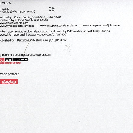 Xavi Beat - Cyclic | Fresco Records (FRESCO 0196) - 3