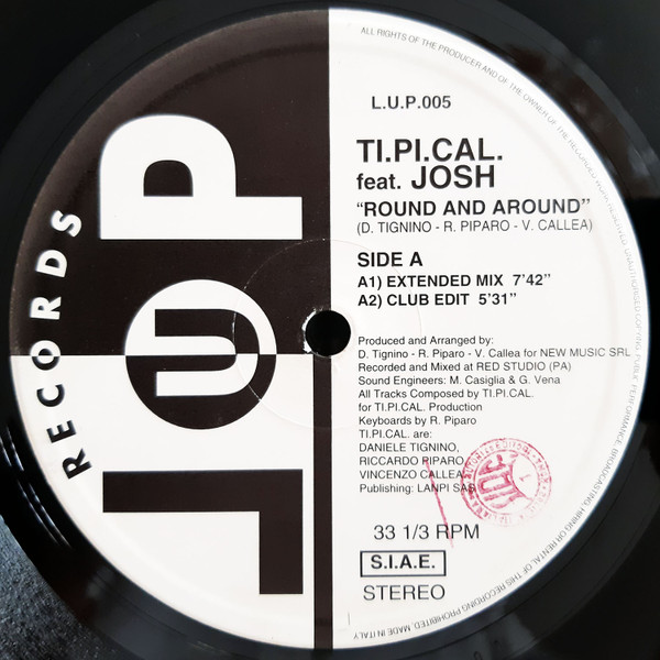 Ti.Pi.Cal.  &  Josh - Round And Around | LUP Records (L.U.P.005) - 3