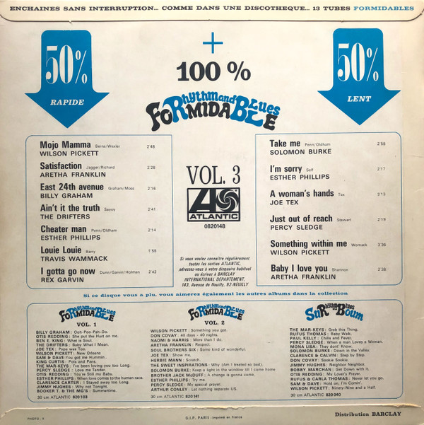Various - Formidable Rhythm And Blues (Vol. 3) | Atlantic (0820.148) - 2 Various - Formidable Rhythm And Blues (Vol. 3) | Atlantic (0820.148) - 2