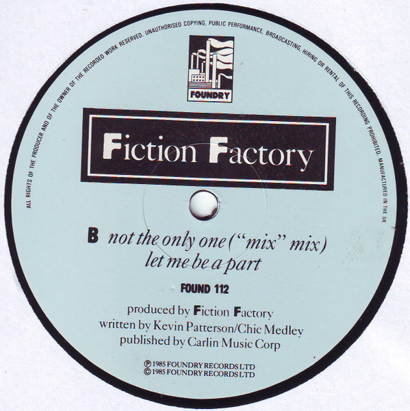 Fiction Factory - Not The Only One | Foundry Records (FOUND 112) - 4