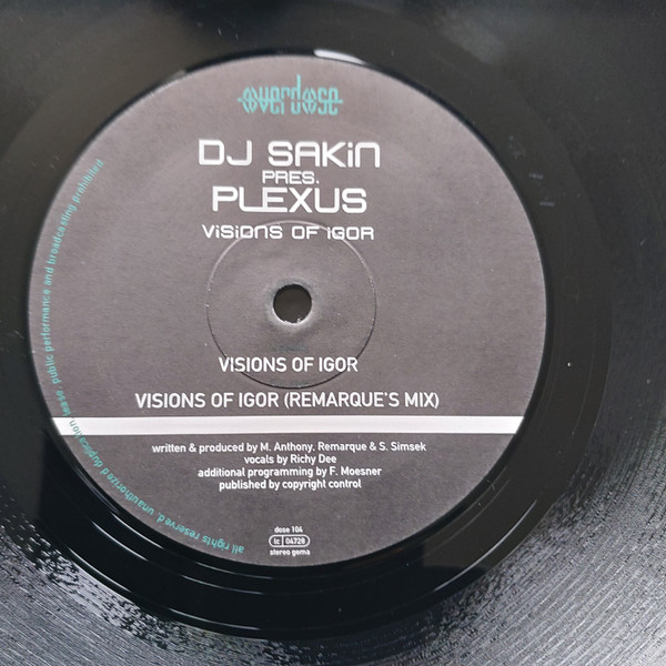 DJ Sakin Pres. Plexus - Visions Of Igor | Overdose (DOSE 104) - 4 DJ Sakin Pres. Plexus - Visions Of Igor | Overdose (DOSE 104) - 4