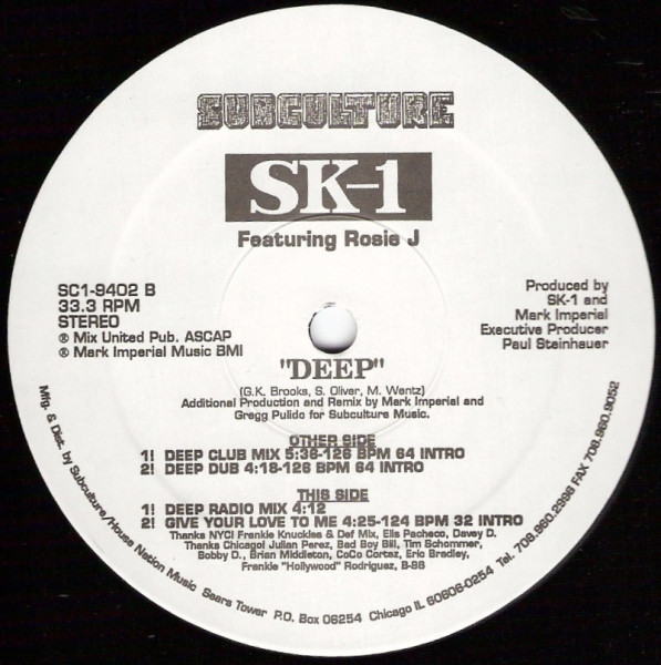 SK-1 Featuring Rosie J - Deep | Subculture (SC1-9402)