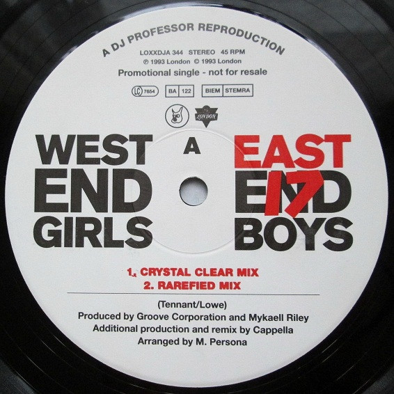 East 17 - West End Girls | London Records (LOXXDJ 344)
