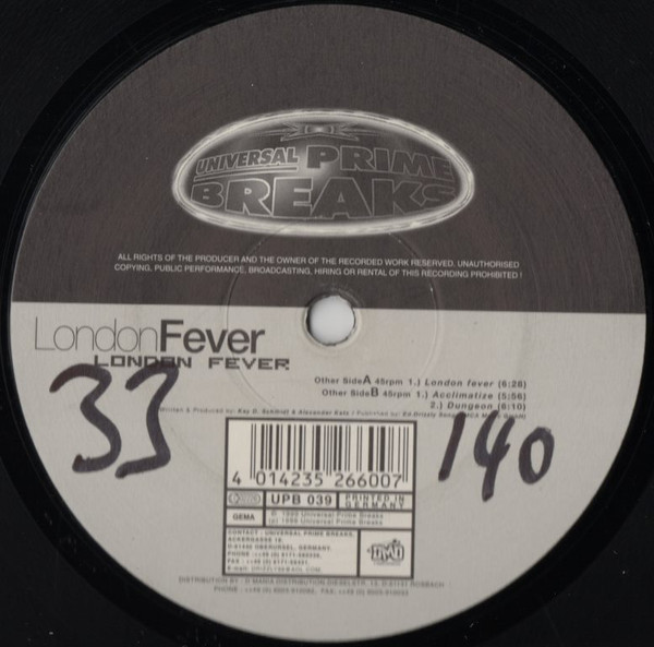 London Fever - London Fever | Universal Prime Breaks (UPB 039) - 2