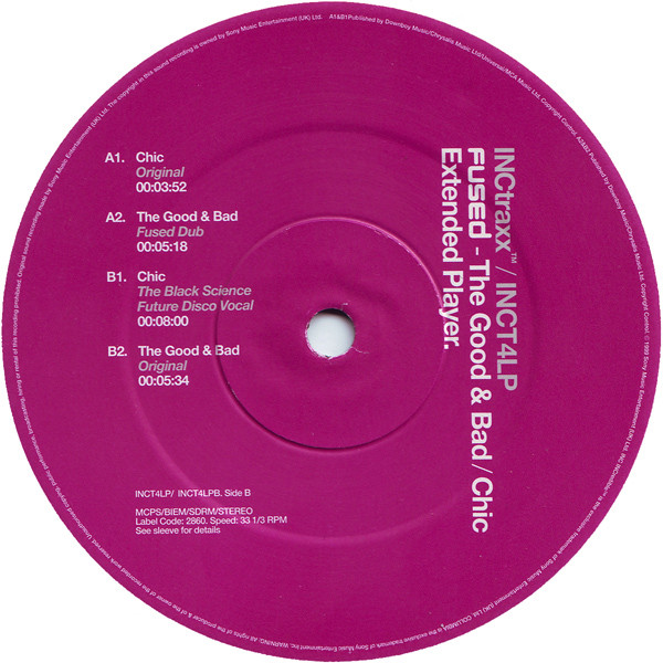 Fused - The Good & Bad / Chic | INCtraxx (INCT4LP) - 3