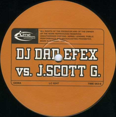 DJ Dan Efex Vs. J.Scott G. - Onyx / Sierra | Time Unlimited (TIME 063-6)