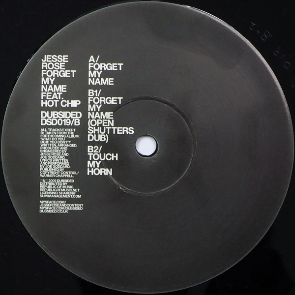 Jesse Rose Feat. Hot Chip - Forget My Name | Dubsided (DSD019) - 4 Jesse Rose Feat. Hot Chip - Forget My Name | Dubsided (DSD019) - 4