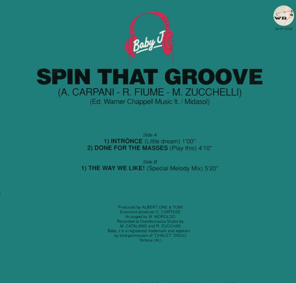 Baby J - Spin That Groove | WR (Wolf Records) (WHR 9208) - 2
