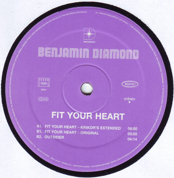 Benjamin Diamond - Fit Your Heart | Epic (EPC6717986) - 2 Benjamin Diamond - Fit Your Heart | Epic (EPC6717986) - 2
