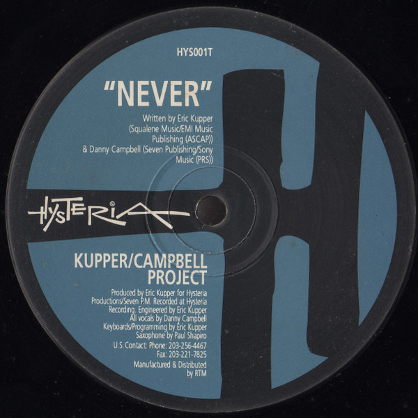 Kupper/Campbell Project - Never | Hysteria (HYS001T) - main