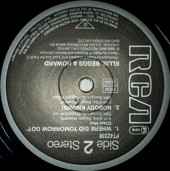 Ellis Beggs & Howard - Where Did Tomorrow Go? | RCA (PT 42318) - 4 Ellis Beggs & Howard - Where Did Tomorrow Go? | RCA (PT 42318) - 4