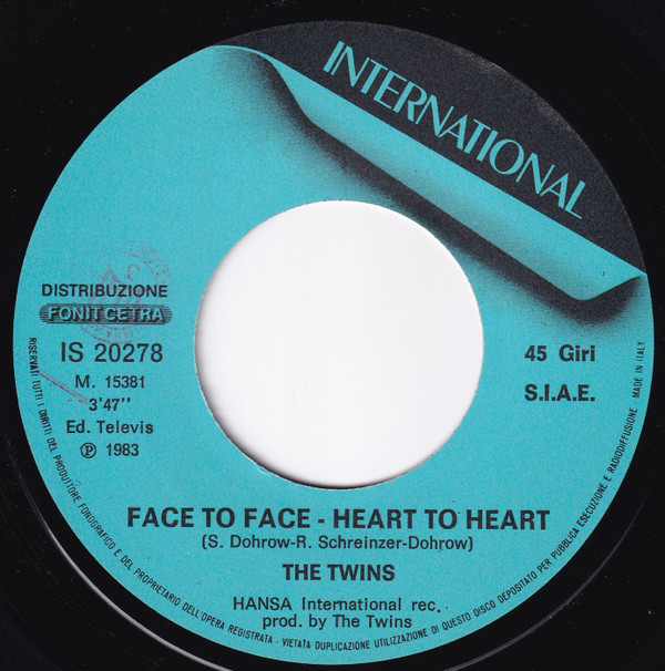The Twins - Face To Face - Heart To Heart | International (IS 20278) - 3