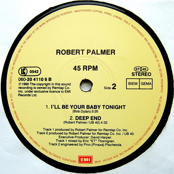 Robert Palmer & UB40 - I'll Be Your Baby Tonight | EMI Electrola (060-20 4110 6) - 4 Robert Palmer & UB40 - I'll Be Your Baby Tonight | EMI Electrola (060-20 4110 6) - 4