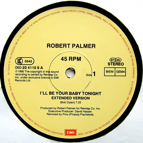Robert Palmer & UB40 - I'll Be Your Baby Tonight | EMI Electrola (060-20 4110 6) - 3 Robert Palmer & UB40 - I'll Be Your Baby Tonight | EMI Electrola (060-20 4110 6) - 3