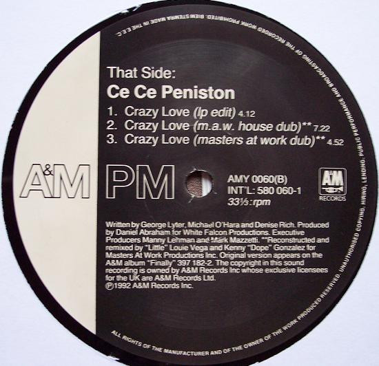 Ce Ce Peniston - Crazy Love | A&M Records (AMY 0060) - 4 Ce Ce Peniston - Crazy Love | A&M Records (AMY 0060) - 4