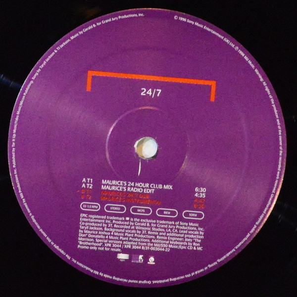 3T - 24/7 (Maurice Joshua's Mixes) | MJJ Music (XPR 3044) - 3