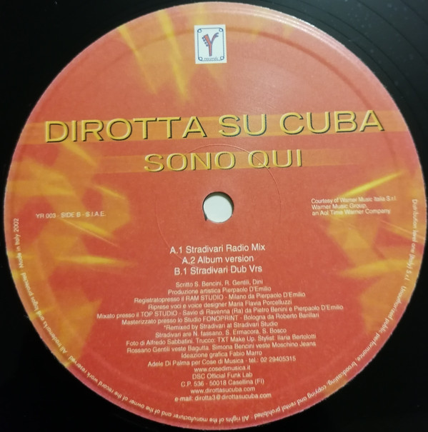Dirotta Su Cuba - Sono Qui | Y Records (YR 003) - 3 Dirotta Su Cuba - Sono Qui | Y Records (YR 003) - 3