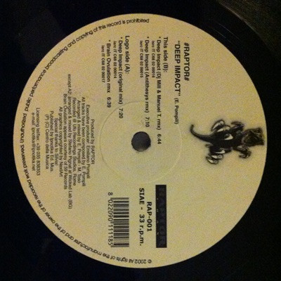 Raptor - Deep Impact | Raptor Trax (RAP-001) - main