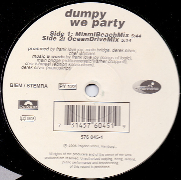 Dumpy - We Party | Kosmodrom (576 045-1) - main