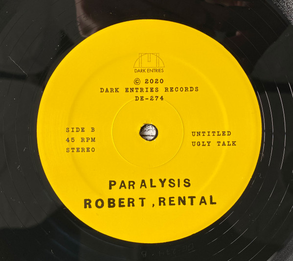 Robert Rental - Paralysis | Dark Entries (DE-274) - 4