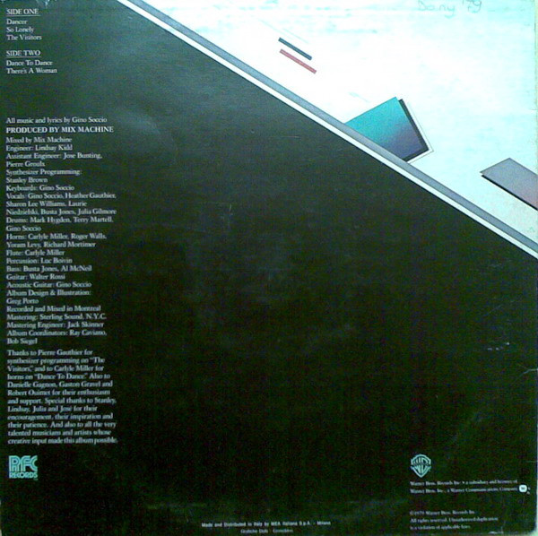 Gino Soccio - Outline | Warner Bros. Records (W 56620) - 4