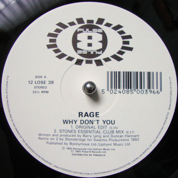 Rage - Why Don't You | Pulse-8 Records (12 LOSE  39) - 3