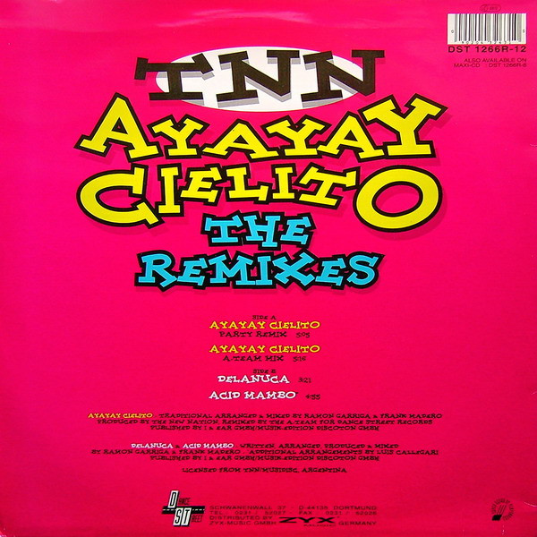 TNN - AyAyAy Cielito (The Remixes) | Dance Street (DST 1266R-12) - 2 TNN - AyAyAy Cielito (The Remixes) | Dance Street (DST 1266R-12) - 2